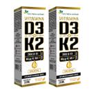 Kit 2x Vitamina D3 + K2 Gotas Sublingual Laranja 20ml Flora Nativa do Brasil