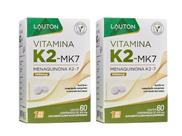 Kit 2x Vitamina K2 Mk7 Menaquinona 149mcg 60 cápsulas Lauton