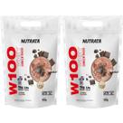 Kit 2X W100 Whey Concentrado - 900g Refil Double Chocolate - Nutrata