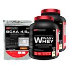 KIT 2x Waxy Whey 2kg + BCAA 1kg Tangerina - Bodybuilders