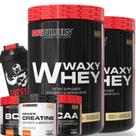 Kit 2x Waxy Whey 900g + 2x BCAA 4,5 100g + Power Creatina 100g + Coqueteleira - Bodybuilders