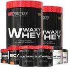 Kit 2x Waxy Whey 900g + 2x Power Creatina 100g + 2x Glutamina 300g + 2x BCAA 4,5 100g - Bodybuilders