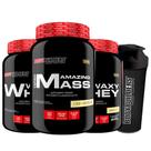 KIT 2x Waxy Whey 900g + Amazing Mass 1,5kg + Coqueteleira - Bodybuilders