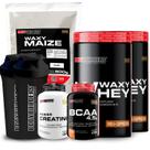 Kit 2x Waxy Whey 900g + Waxy Maize 800g + Power Creatina 100g + BCAA 4,5 100g + 2x Coqueteleira - Bodybuilders