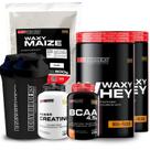 Kit 2x Waxy Whey 900g + Waxy Maize 800g + Power Creatina 100g + BCAA 4,5 100g + 2x Coqueteleira - Bodybuilders