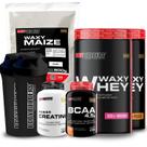 Kit 2x Waxy Whey 900g + Waxy Maize 800g + Power Creatina 100g + BCAA 4,5 100g + 2x Coqueteleira - Bodybuilders