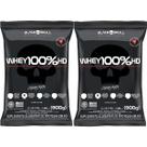 Kit 2X Whey 100% HD - 900g Refil Morango - Black Skull Kit 2X Whey 100% HD - 900g Refil Morango - Black Skull