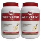 Kit 2X Whey Fort 3W - 900g Baunilha - Vitafor