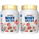 Kit 2X Whey Grego - 450g Morango Com Chantilly - Nutrata