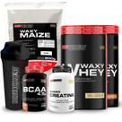 Kit 2x Whey Protein Waxy Whey Pote 900g BCAA 100g Power Creatina 100g Waxy Maize 800g Coqueteleira 600 ml Bodybuilders