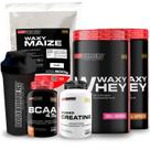 Kit 2x Whey Protein Waxy Whey Pote 900g BCAA 100g Power Creatina 100g Waxy Maize 800g Coqueteleira 600 ml Bodybuilders
