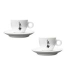 Kit 2X Xícaras Porcelana Bialetti Itália 75ml Moka Express Premium Barista Qualidade Tradição Exclusividade