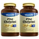 Kit 2X Zinc Chelated 28mg - 90 Cápsulas - VitamínLife