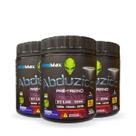 Kit 3 Abduzido Pré treino Beta Alanina L arginina L taurina L tirosina e Cafeína 300g sabor Blueberry Fisionutri