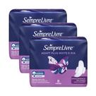 Kit 3 Absorvente Externo Sempre Livre Adapt Plus Noite e Dia Cobertura Suave com Abas 8 Unidades