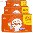 Kit 3 absorvente Sym c/16un. Cobertura seca com Abas Kit 3 absorvente Sym c/16un. Cobertura seca com Abas