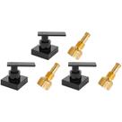Kit 3 Acabamento para Registro 1/2 3/4 e 1 Alavanca C73 Preto Pressão Gaveta Chuveiro Padrão Docol Kit 3 Acabamento para Registro 1/2 3/4 e 1 Alavanca C73 Preto Pressão Gaveta Chuveiro Padrão Docol