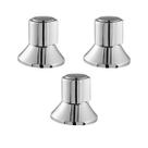 Kit 3 Acabamento Registro Docol C40 Gaveta Pressão Metal