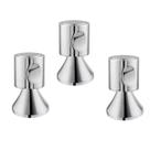 Kit 3 Acabamento Registro Docol C42 Metal Gaveta Pressão