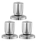 Kit 3 Acabamento Registro Docol C50 Metal Gaveta Pressão