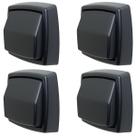 Kit 3 Acabamento Valvula Descarga Deca Hydra Max Abs Preto