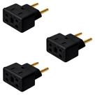 Kit 3 Adaptador Bob Preto 10/20A Bivolt Porcelana Sintética Kit 3 Adaptador Bob Preto 10/20A Bivolt Porcelana Sintética