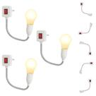 Kit 3 Adaptadores De Tomada Com Interruptor Para Lâmpada Luz Bivolt Liga Desliga Prático