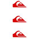 Kit 3 Adesivo Carro Moto Logo Quiksilver 15cm x 7cm Vermelho