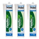 Kit 3 Adesivo Cola Fixa Espelhos Vidro Metal Alumínio 389g Kit 3 Adesivo Cola Fixa Espelhos Vidro Metal Alumínio 389g