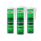 Kit 3 Adesivo PU 40 Selante Multiuso Cola Juntas de Dilatação Metal Vidro Vedação Placa PVC 3D 400g