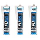 Kit 3 Adesivo PU55 Cola Parabrisas 405g - Tekbond