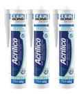Kit 3 Adesivos Acrilico Selador De Trincas Cola Moldura 425g