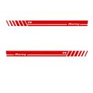 Kit 3 Adesivos Faixa Lateral Vw Gol Quadrado Racing Vermelho