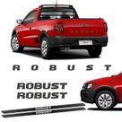 Kit 3 Adesivos Saveiro Robust Grafite + Soleira Protetora
