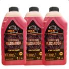 Kit 3 Aditivo Radiador Concentrado Oxx Rosa 1 Litro