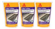 Kit 3 Aditivo Sika-3 Plus 1l Acelerador De Pega Para Concreto