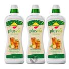 Kit 3 Adoçante Liquido Diet Lowçucar 100% Natural Plusvia 65ml Kit 3 Adoçante Liquido Diet Lowçucar 100% Natural Plusvia 65ml