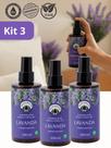 Kit 3 Água Floral Lavanda Hidrolato Bioessencia 200ml Pele Saudável e Ambiente Tranquilo Relaxa