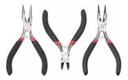 Kit 3 Alicates Bijouteria Artesanato Profissional Cabo Resis Kit 3 Alicates Bijouteria Artesanato Profissional Cabo Resis