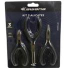 Kit 3 Alicates Pesca Corte Bico Curto Longo Multifuncional Kit 3 Alicates Pesca Corte Bico Curto Longo Multifuncional