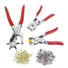 Kit 3 Alicates Vazar Furar Aplicar Ilhós e Botão de Pressão Kit 3 Alicates Vazar Furar Aplicar Ilhós e Botão de Pressão