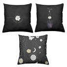 Kit 3 Almofadas Cheias Decorativas 40 x 40 Sonhos