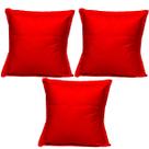 Kit 3 Almofadas Cheias para sofá Sala Quarto decorativa 42,5x42,5 Suede