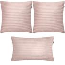 Kit 3 Almofadas Composê Flanel Pelúcia Rosa Kit 3 Almofadas Composê Flanel Pelúcia Rosa
