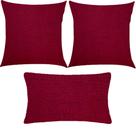 Kit 3 Almofadas Composê Liso Marsala Impermeável Kit 3 Almofadas Composê Liso Marsala Impermeável