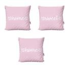 Kit 3 Almofadas Decoração Rosa Home Sweet Home Para Sofá 40x40 Novadecora Kit 3 Almofadas Decoração Rosa Home Sweet Home Para Sofá 40x40 Novadecora