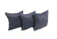 Kit 3 Almofadas Decorativas Cheias 45x45cm com zíper Azul Jeans