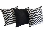 Kit 3 Almofadas Decorativas Cheias 45x45cm com zíper