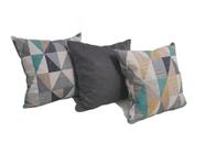 Kit 3 Almofadas Decorativas Cheias 45x45cm com zíper