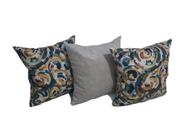 Kit 3 Almofadas Decorativas Cheias 45x45cm com zíper